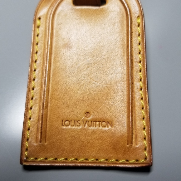 Louis Vuitton Vachetta leather Luggage tag  /France - Picture 2 of 11